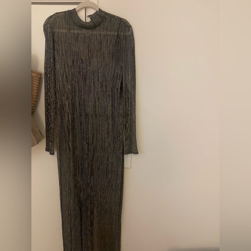 Current Air Black&Gold shimmer maxi dress